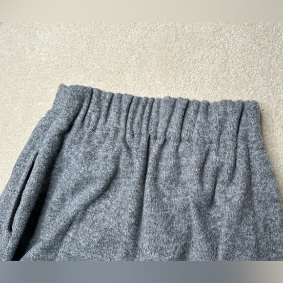 Source Unknown Gray Wide Leg Fleece Wool Style Wide Leg Pants - Picture 7 of 8